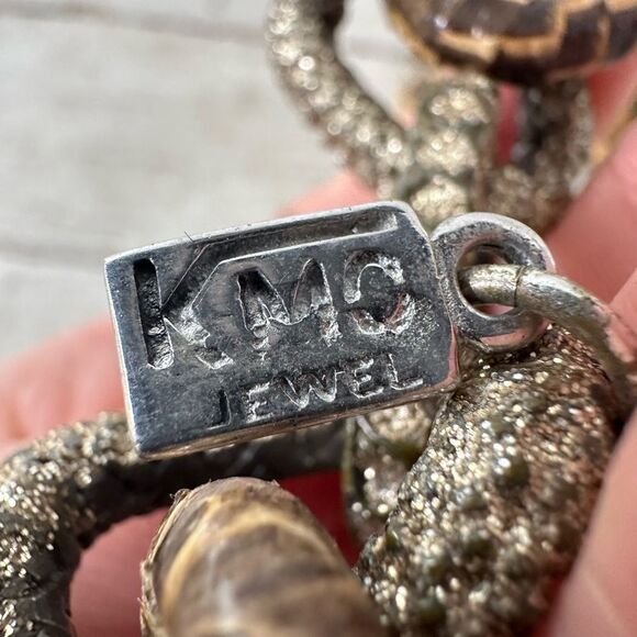 Vintage Chain Link Mix Print Infinity Necklace - Picture 10 of 10